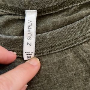 Z Supply | Tops | Z Supply Army Green Coldshoulder Tee | Poshmark
